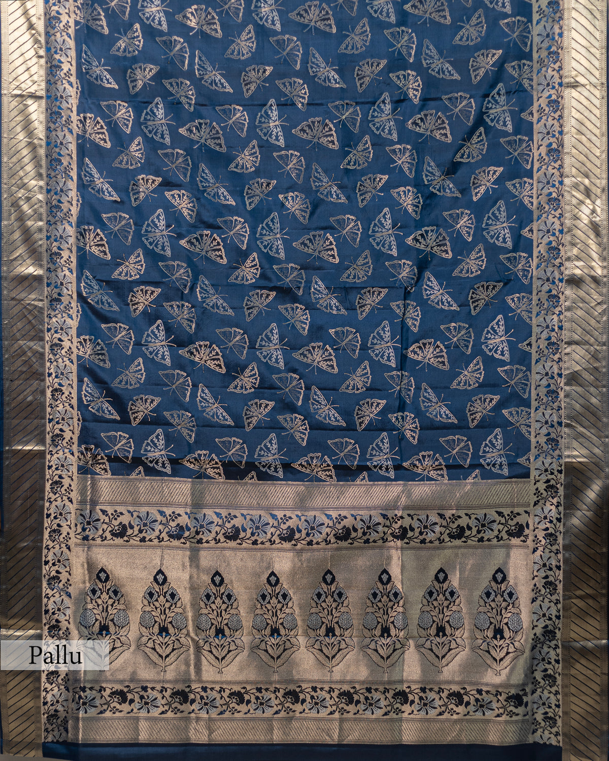 MIDNIGHT BLUE KANJEEVARAM SILK SAREE