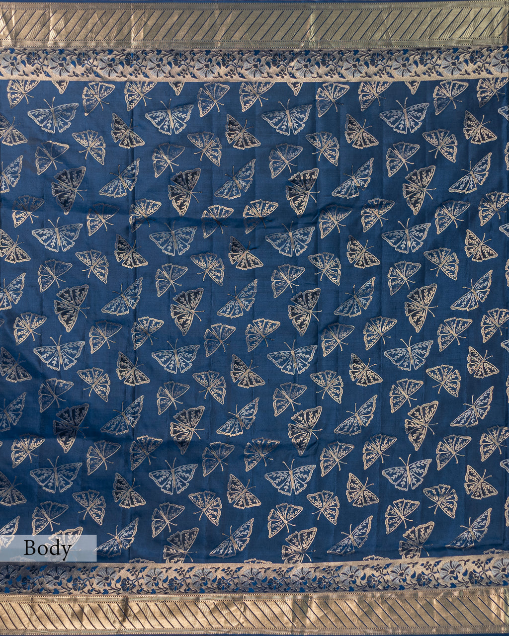 MIDNIGHT BLUE KANJEEVARAM SILK SAREE