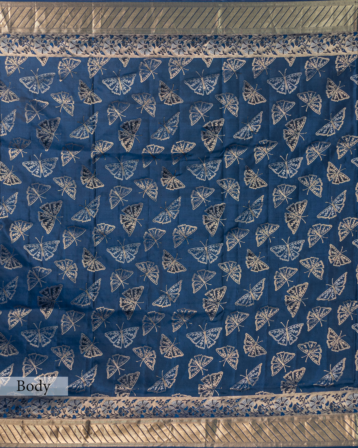 MIDNIGHT BLUE KANJEEVARAM SILK SAREE