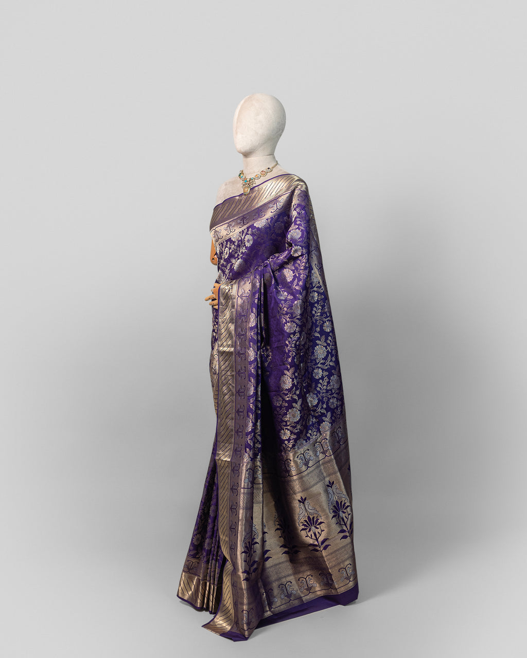 REGAL VIOLET KANJEEVARAM SILK SAREE