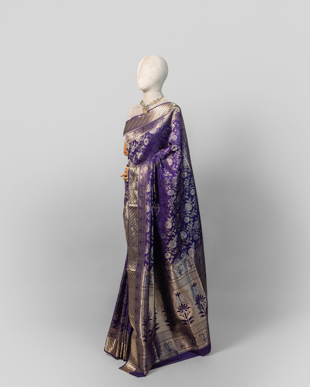 REGAL VIOLET KANJEEVARAM SILK SAREE
