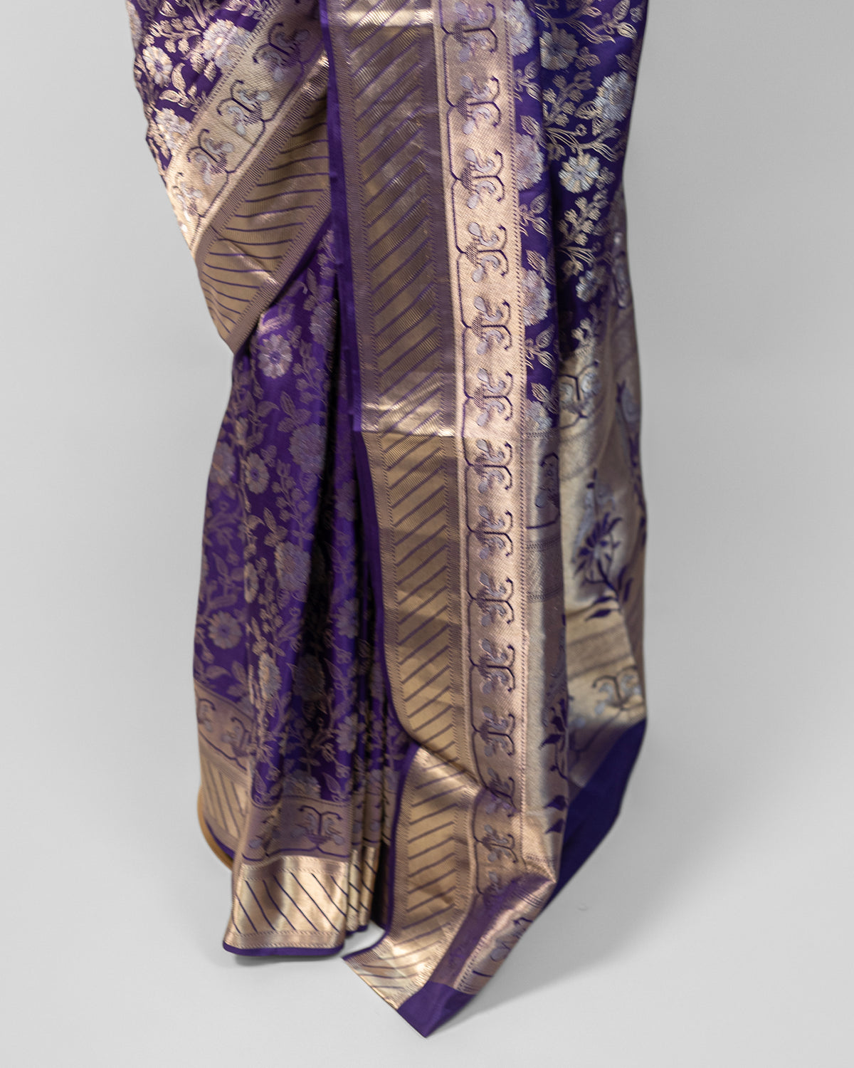 REGAL VIOLET KANJEEVARAM SILK SAREE