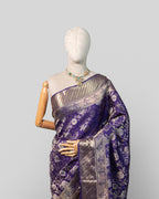 REGAL VIOLET KANJEEVARAM SILK SAREE
