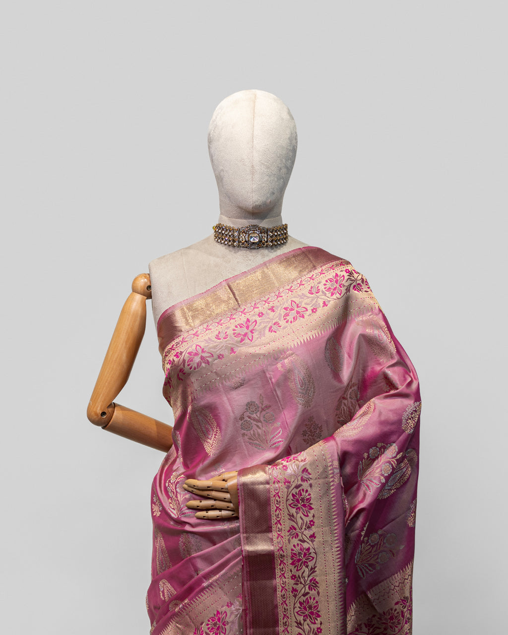 SHADED MAUVE KANJEEVARAM SILK SAREE