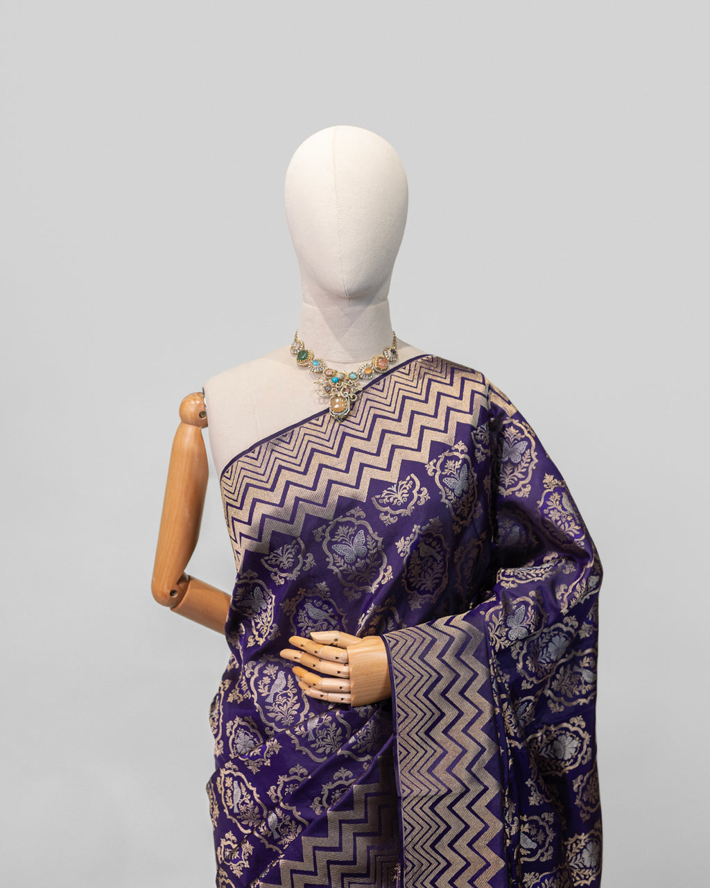 IMPERIAL VIOLET SHIKARGAH KANJEEVARAM SILK SAREE