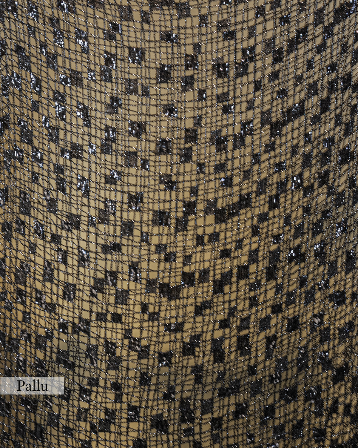 ONYX BLACK MESH SAREE
