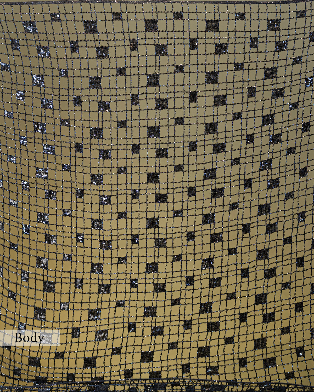 ONYX BLACK MESH SAREE