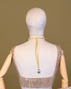 CHAMPAGNE GOLD EMBELLISHED MESH SAREE