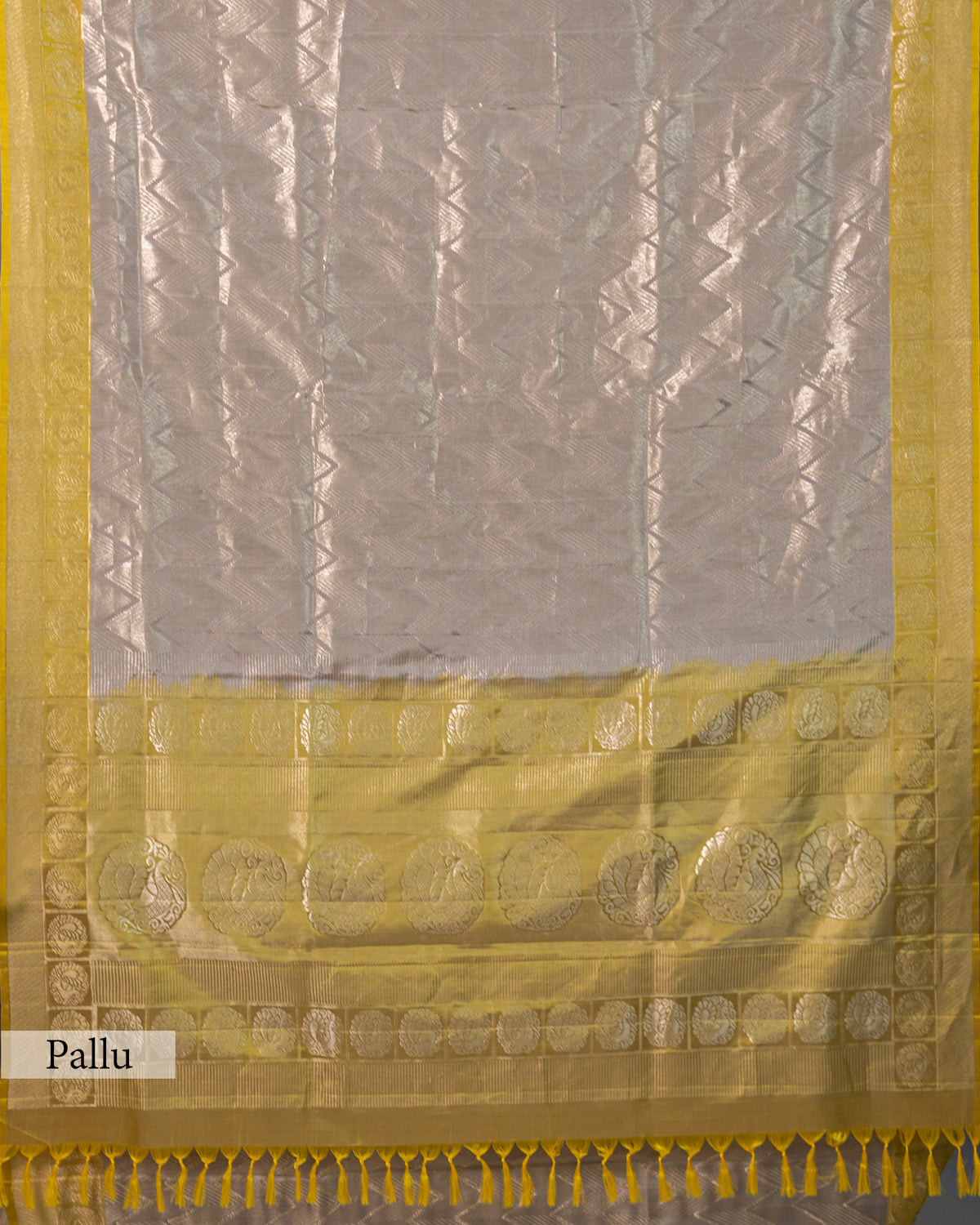 ANTIQUE AMBER KANJEEVARAM SILK SAREE