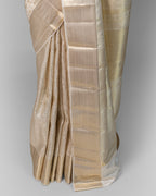 METALLIC IVORY KANJEEVARAM SILK SAREE