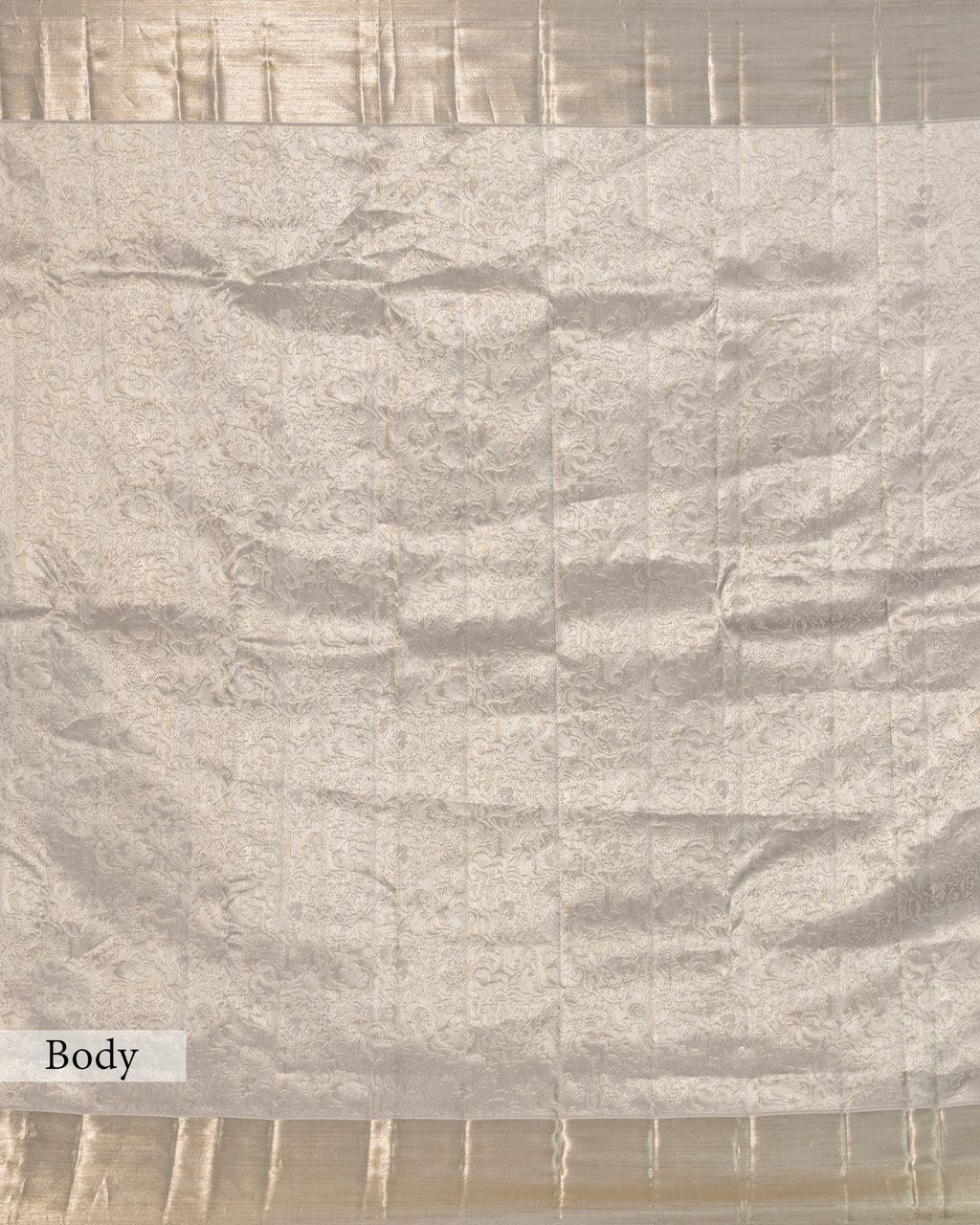 METALLIC IVORY KANJEEVARAM SILK SAREE