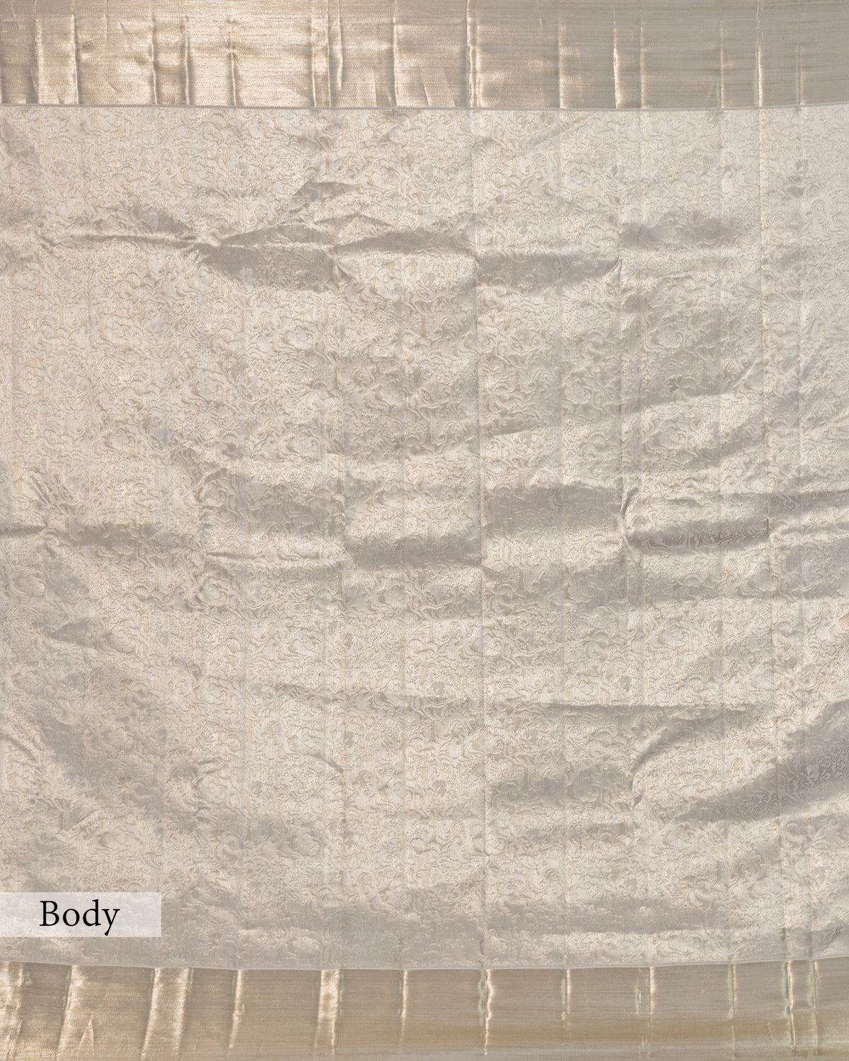 METALLIC IVORY KANJEEVARAM SILK SAREE