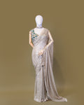 CHAMPAGNE EMBELLISHED MESH SAREE