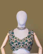 CHAMPAGNE EMBELLISHED MESH SAREE