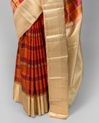 VERMILLION TERRACOTTA KANJEEVARAM SILK SAREE