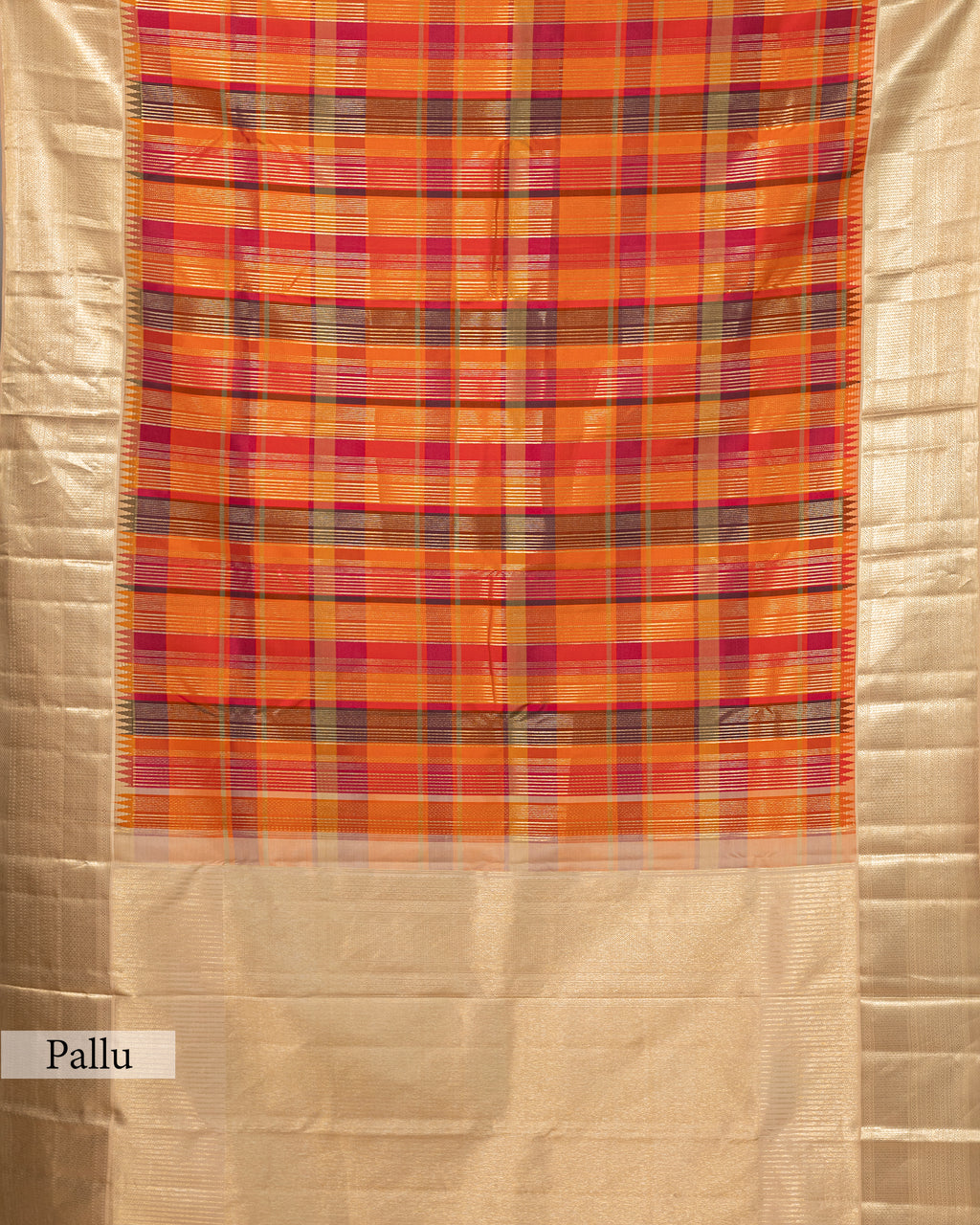 VERMILLION TERRACOTTA KANJEEVARAM SILK SAREE