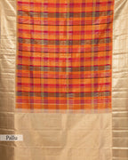VERMILLION TERRACOTTA KANJEEVARAM SILK SAREE