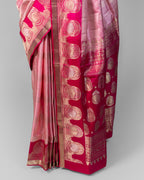 BLUSH & FUSCHIA KANJEEVARAM SILK SAREE