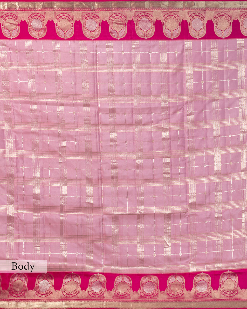 BLUSH & FUSCHIA KANJEEVARAM SILK SAREE