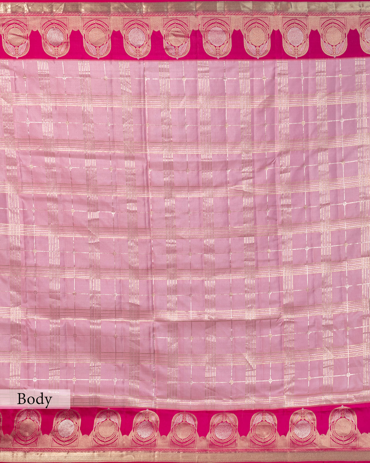 BLUSH & FUSCHIA KANJEEVARAM SILK SAREE