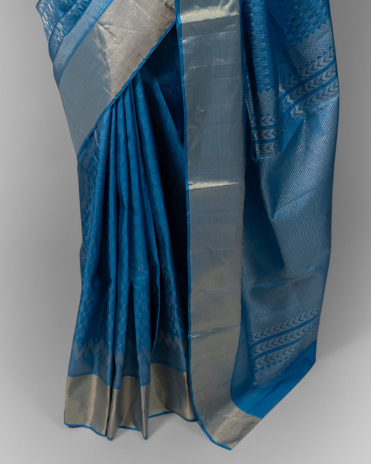AZURE ZARI KANJEEVARAM SILK SAREE