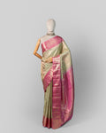 ROSE & PISTACHIO KANJEEVARAM SILK SAREE
