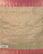 ROSE & PISTACHIO KANJEEVARAM SILK SAREE