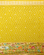 MOSS GREEN BANDHEJ WITH PAITHANI BORDER SOFT SILK SAREE