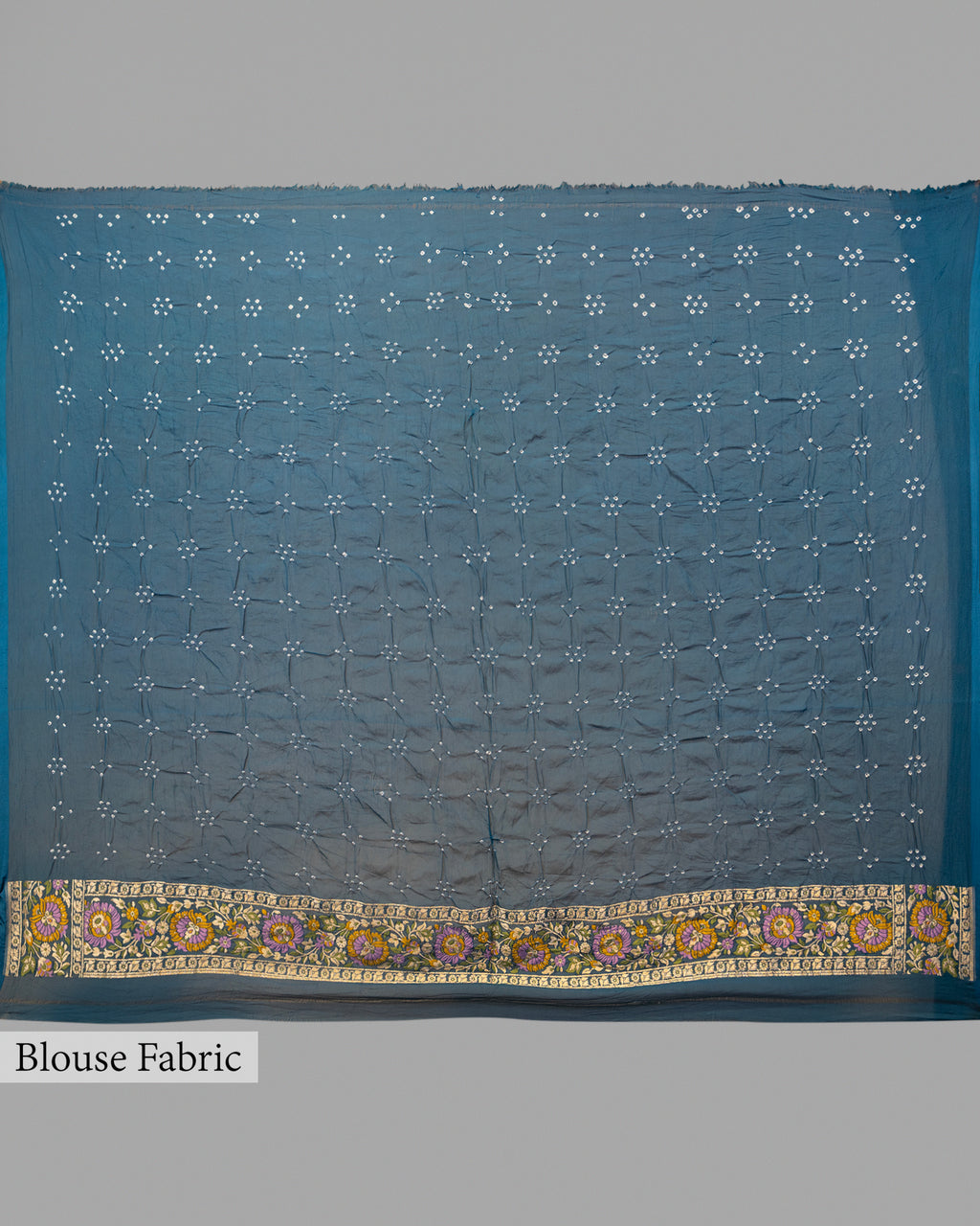 TEAL BLUE BANDHEJ WITH PAITHANI BORDER GEORGETTE SAREE