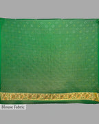 EMERALD GREEN BANDHEJ WITH MEENAKARI BORDER GEORGETTE SAREE