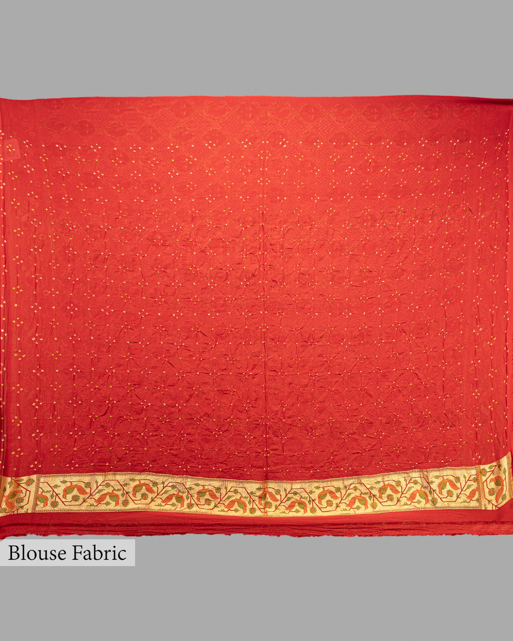 RED MEENAKARI WORK WITH PAITHANI BORDER GEORGETTE SAREE