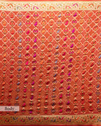 RED MEENAKARI WORK WITH PAITHANI BORDER GEORGETTE SAREE