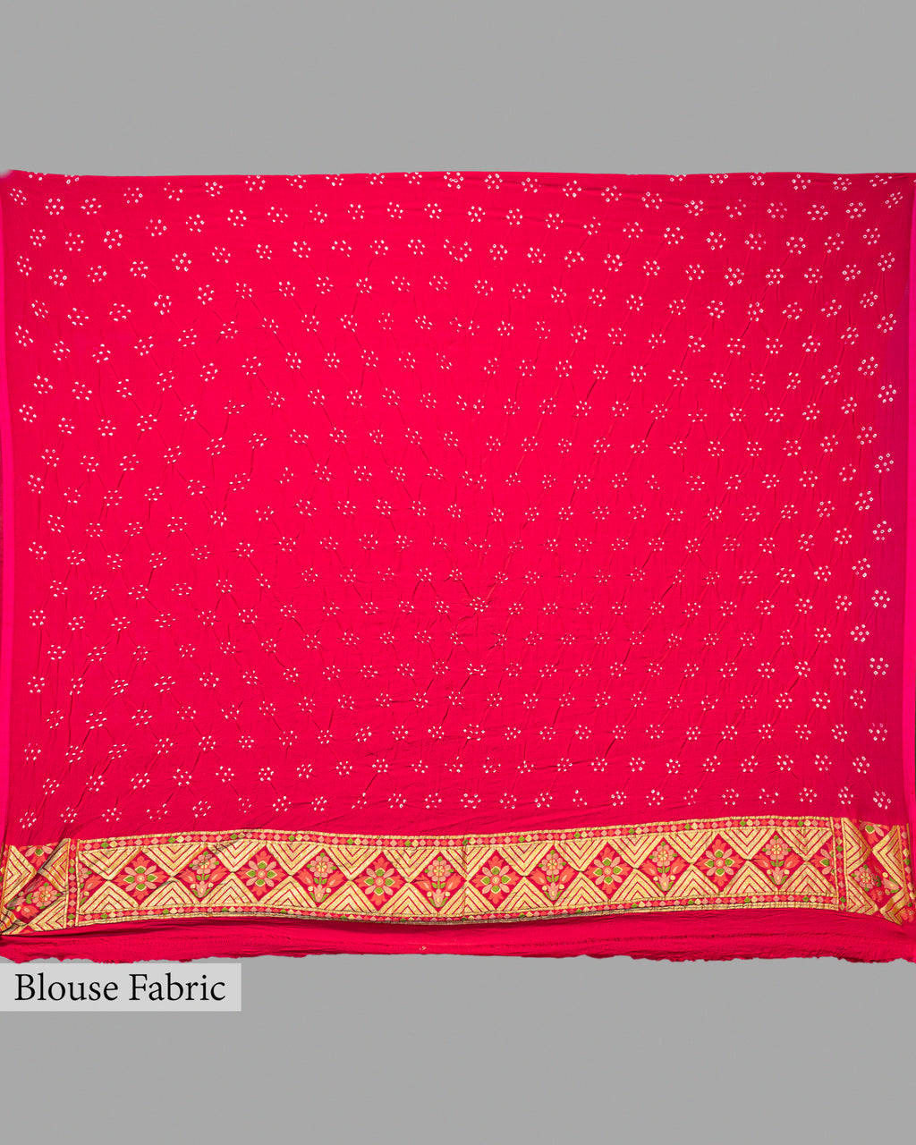 FUSCHIA MEENAKARI BANDHEJ BANARASI HANDWOVEN GEORGETTE SAREE