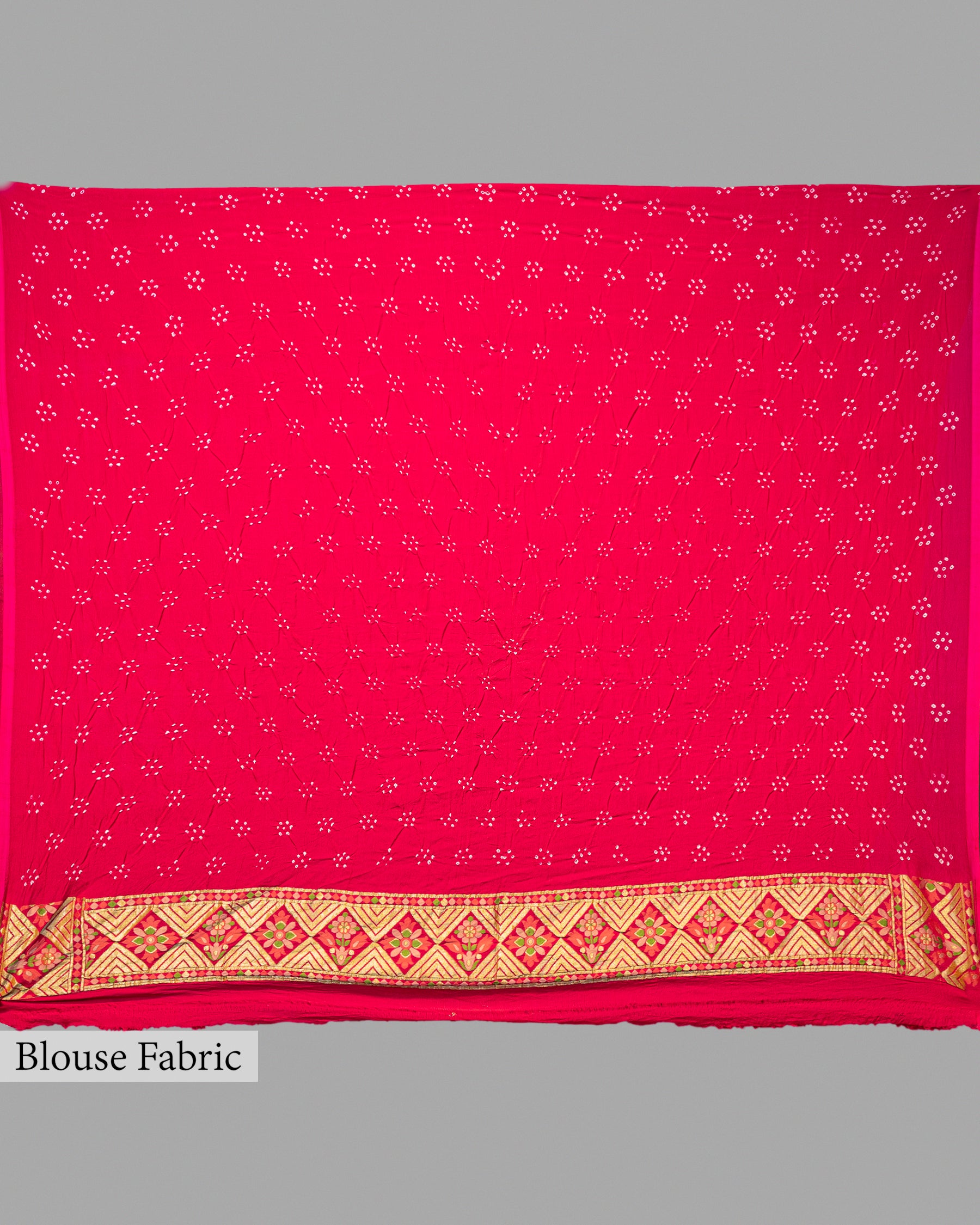 FUSCHIA MEENAKARI BANDHEJ BANARASI HANDWOVEN GEORGETTE SAREE