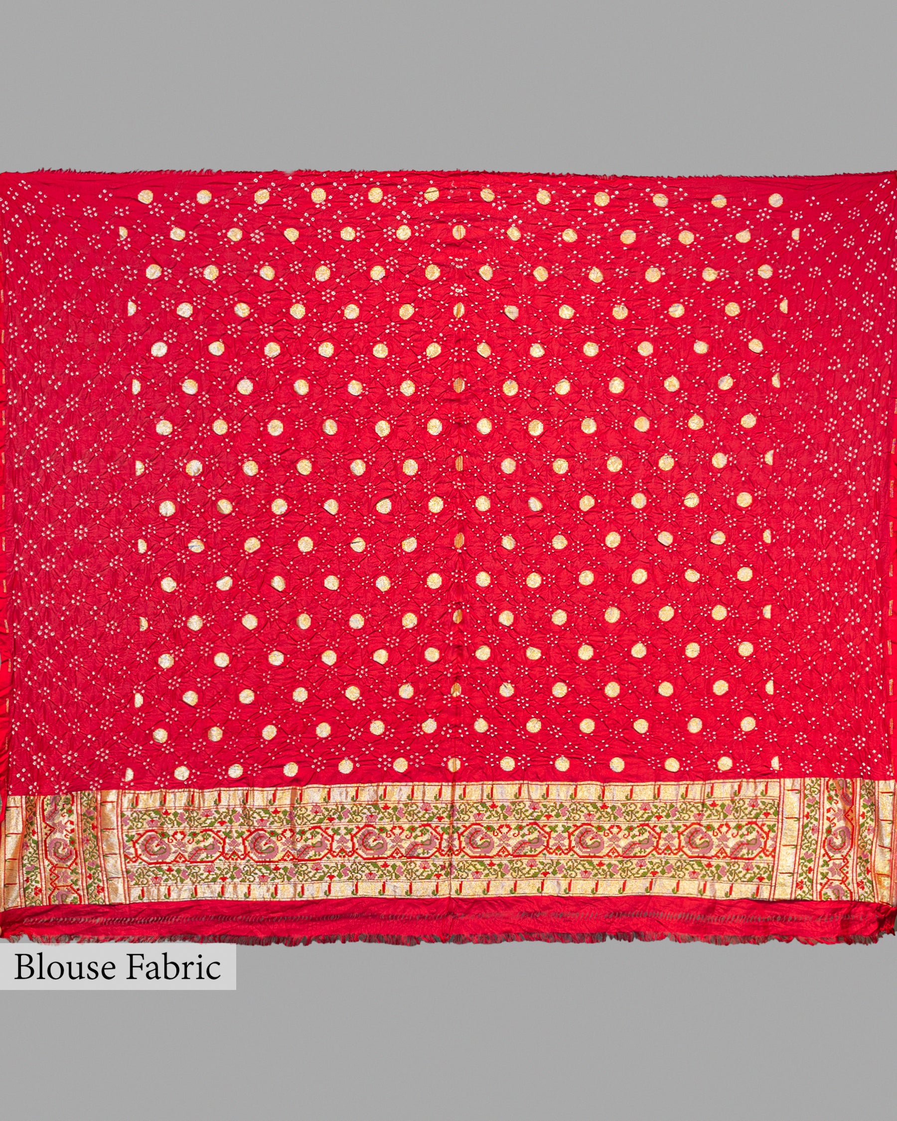 CORAL PINK BANDHEJ PAITHANI BORDER BANARASI HANDWOVEN SILK SAREE