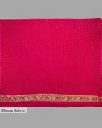 RANI PINK TINCHOI MEENAKARI BANDHEJ BANARASI HANDWOVEN GEORGETTE SAREE