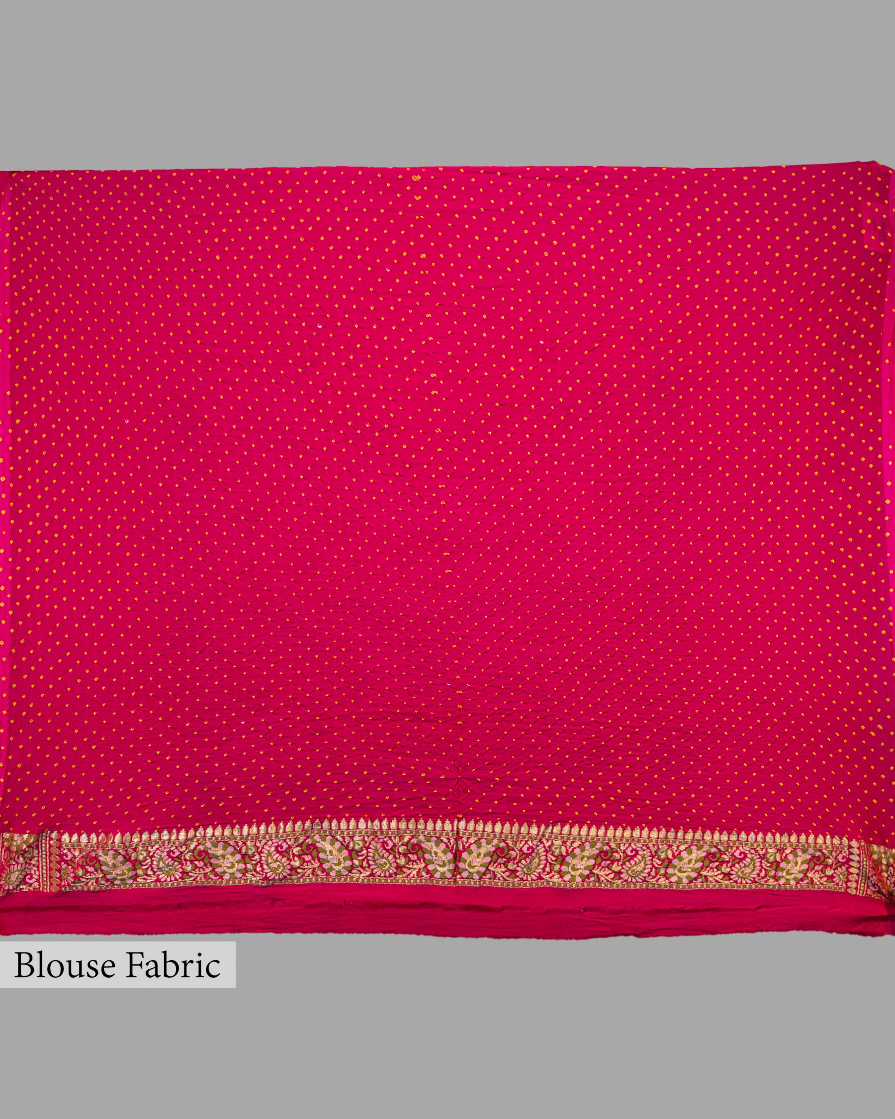 RANI PINK TINCHOI MEENAKARI BANDHEJ BANARASI HANDWOVEN GEORGETTE SAREE