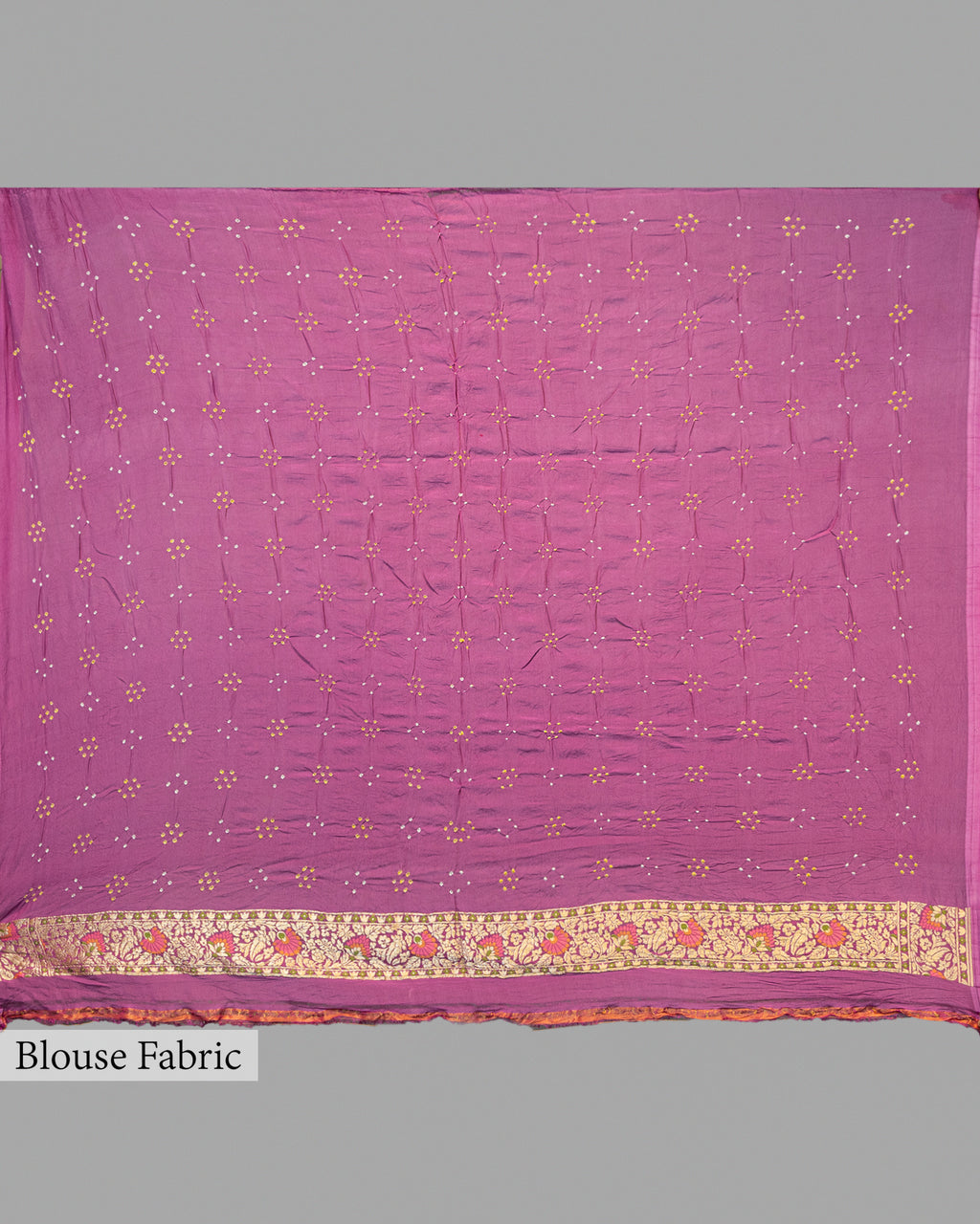 DUSTY MAUVE MEENAKARI BANDHEJ BANARASI HANDWOVEN GEORGETTE SAREE