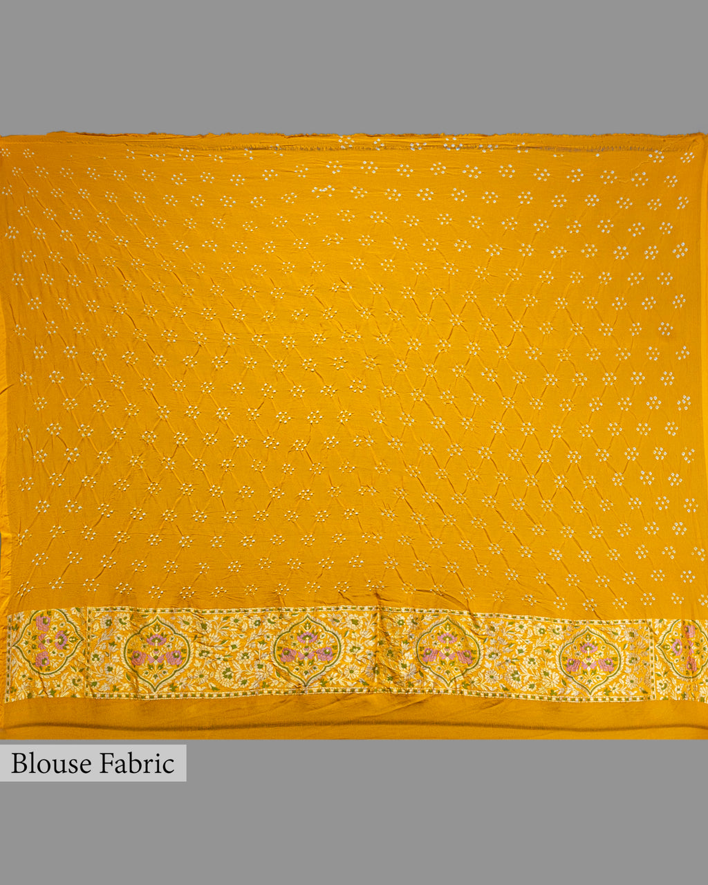 MUSTARD MEENAKARI BANDHEJ BANARASI HANDWOVEN GEORGETTE SAREE