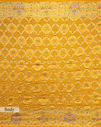 MUSTARD MEENAKARI BANDHEJ BANARASI HANDWOVEN GEORGETTE SAREE