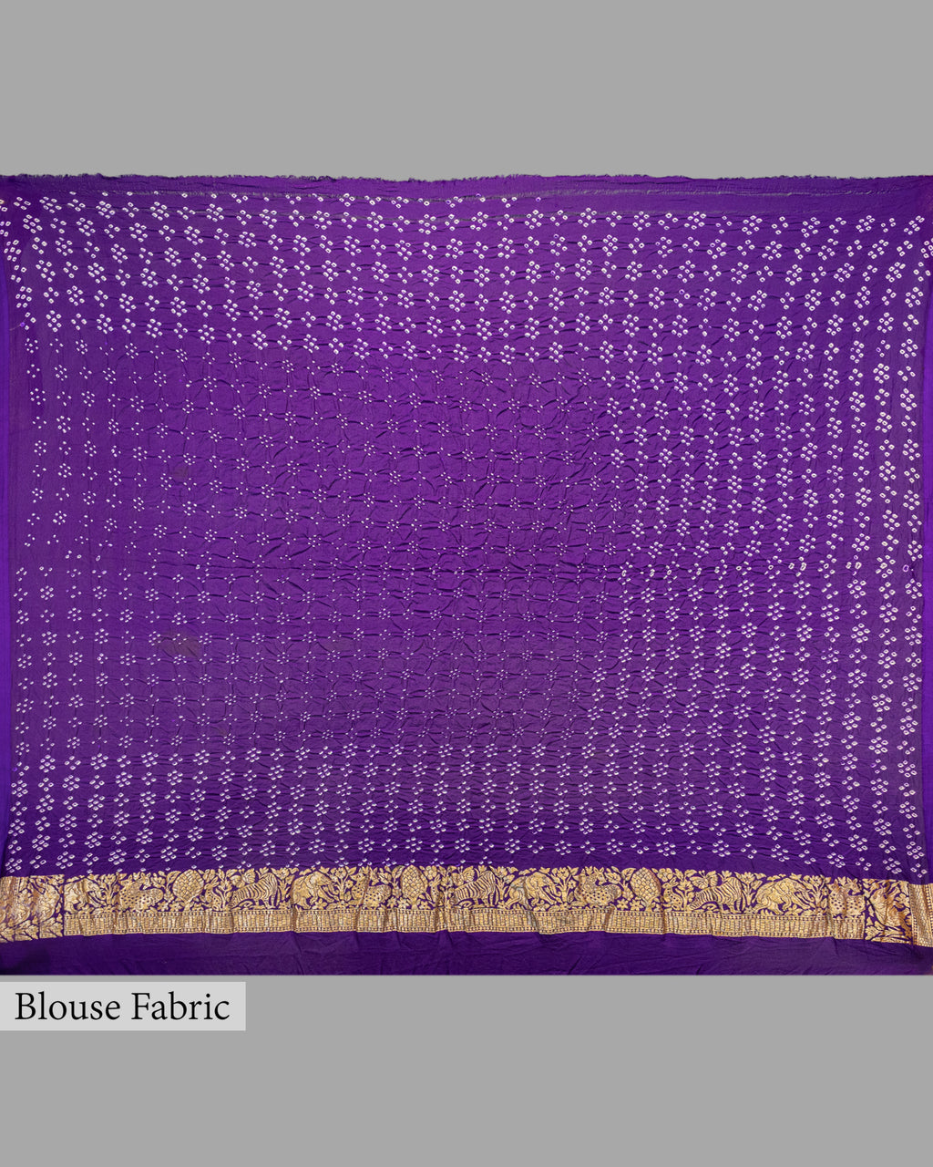 PURPLE SHIKARGAH BANDHEJ BANARASI HANDWOVEN GEORGETTE SAREE