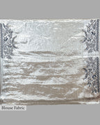 SILVER OXIDISED SOFT TISSUE KANJEEVARAM SAREE
