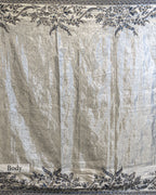 SILVER OXIDISED SOFT TISSUE KANJEEVARAM SAREE