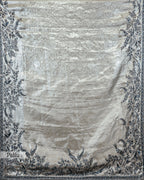 SILVER OXIDISED SOFT TISSUE KANJEEVARAM SAREE