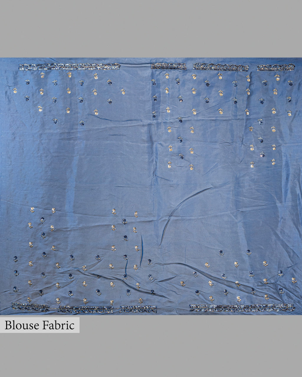 TEAL BLUE DESIGNER ORGANZA SAREE