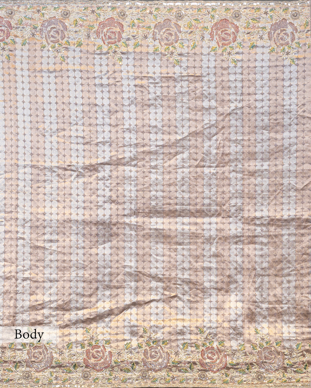 DUSTY MAUVE BANARASI TISSUE SAREE
