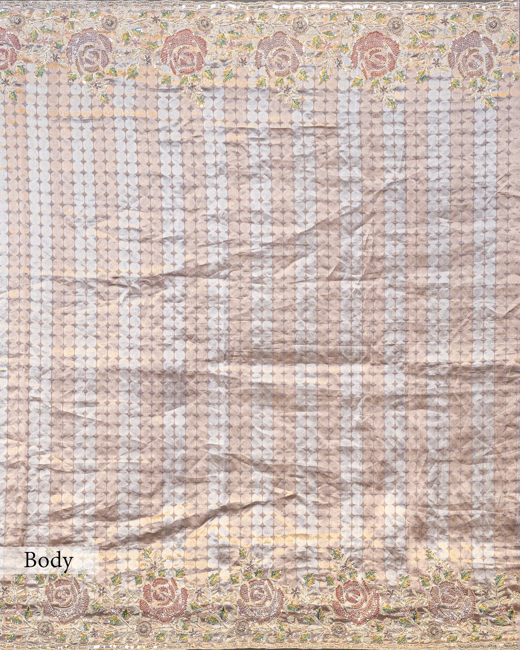 DUSTY MAUVE BANARASI TISSUE SAREE