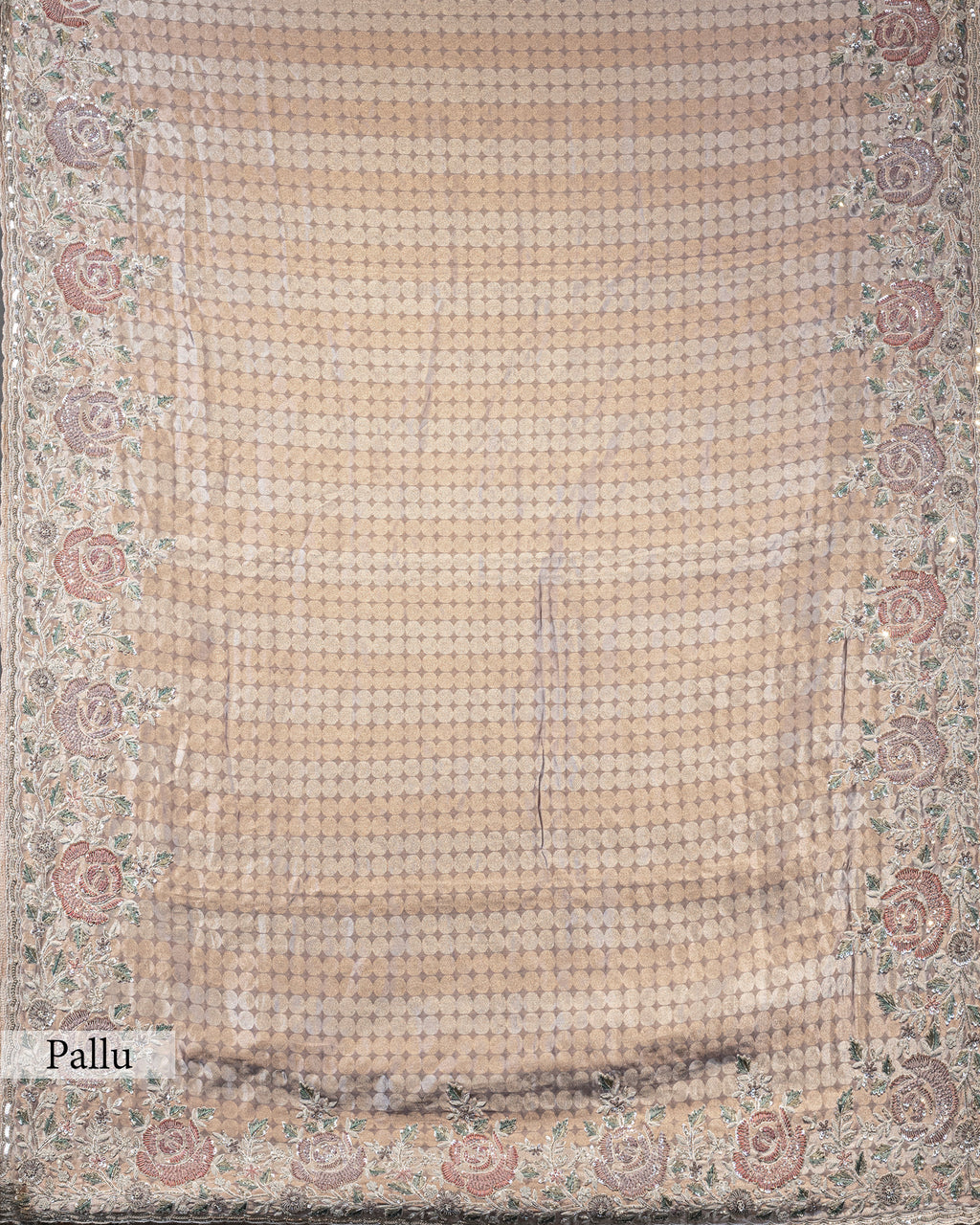 DUSTY MAUVE BANARASI TISSUE SAREE