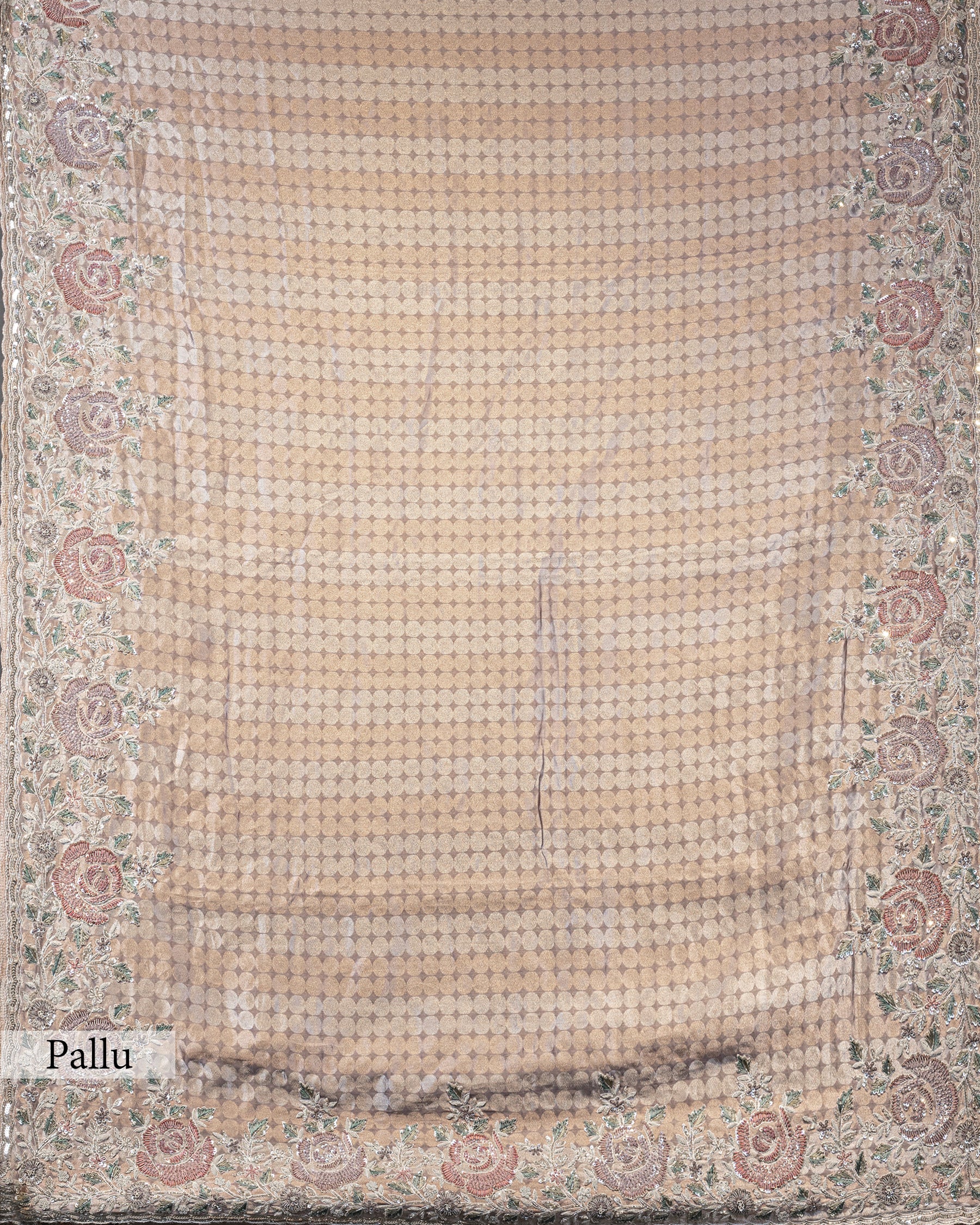 DUSTY MAUVE BANARASI TISSUE SAREE