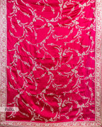 FUSCHIA PINK ZARDOZI SILK SAREE